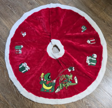 RARE @1998 Looney Tunes Marvin the Martian K-9 Christmas Tree Skirt Warner Bros picture