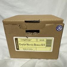NEW IN BOX Vintage Longaberger Pottery Easter Nesting Bowls Set of 3   picture