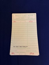 Antique 1930's Riley's Lake House Casino Saratoga Lake Lot Of 10 Waiter’s Check picture
