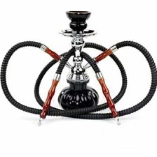 Hookah 2 Hose Connection Smoking Nargila Glass Water Pipe Complete Narghila Set picture