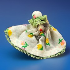 Vintage Mice Original Fur Toy West Germany Little Miss Mouse Prairie Maiden picture