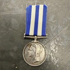 Original British 1882 Egypt Medal Sterling Named Royal Medical Corps HMS Dragon picture