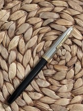SHEAFFER SENTINEL BLACK GOLD SILVER VACUUM FILLER 14K  FOUNTAIN PEN picture