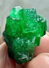 27CT,  Natural Top Quality Vivid Green Emerald Crystals Bunche From Swat @ PAK picture