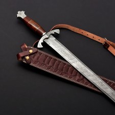 Marvelous Handmade Damascus Steel Medieval Sword picture