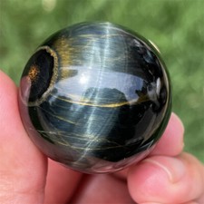 29mm+ 1pc Natural Blue Tiger’s Eye Jasper sphere quartz crystal Ball Random 1pc picture