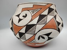 VERY RARE Vintage Acoma Pottery Bowl by FAYE CHARLIE  7