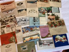 LOT 25 Art Deco 1920s-30s STRIKING Flat Christmas Greeting Cards picture