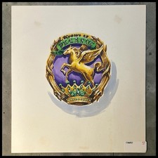 Vintage 1970s Krewe of Pegasus Mardi Gras Tableau Crest Concept Art Spangenberg picture