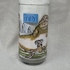 Vintage 1983 Star Wars Burger King Glass Jabba Leia ROTJ Coca-Cola Lucasfilm picture