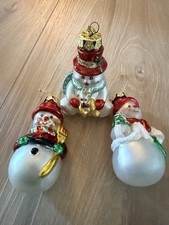 Vintage Glass Christmas Ornament Set picture