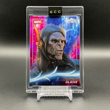 Corvus Glaive 2025 Topps Chrome Sapphire Marvel Studios #90 Padparadscha 1/1 picture