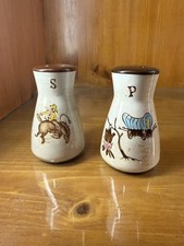 Vintage Rare Fred Roberts Nasco Del Coronado Western Cowboy Salt Pepper Shakers picture