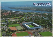 Rostock Germany Ostseestadion Football Stadium Aerial View Postcard Schoning picture