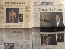 Halle Berry / Denzel Washington OSCARS LA Times 2002 Newspaper Academy Awards picture
