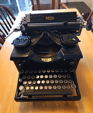 1938 Royal Manual Desktop Typewriter Steel Body, Black picture