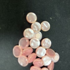 Vintage Pink Pearlized Shank Buttons 3/8” – Lot of 50 – NOS Sewing Craft picture