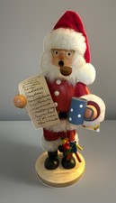 Vintage German Smoker Santa with Wish List Ulbrecht Germany Incense Burner Wood picture
