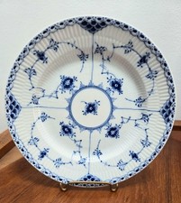 Vintage Royal Copenhagen Blue Fluted Half Lace Salad Plate #573 First Quality picture