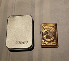 ZIPPO 1997 BARRETT SMYTHE INDIAN CHIEF WILD WEST SERIES LIGHTER UNFIRED free shi picture