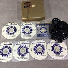Vintage Sawyer’s Viewmaster Bakelite Clamshell 7 Nat. Park Reels 1944-1947. picture