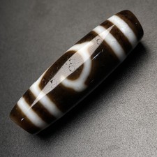Tibet Returned Aged Green Tara Dzi Bead Rich High-Oil Patina A290 picture