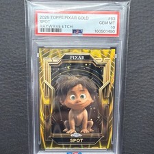 2025 Topps Chrome Pixar Gold Wave SPOT The Good Dinosaur /25 PSA 10 POP 1 picture
