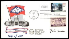 Bill Clinton Signed FDC Cover JSA Cert w/COA Ltd. Cachet 42nd US President WOW picture