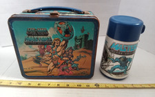 vintage 1984 He-Man and the Masters of the Universe Metal Lunchbox W/ Thermos. picture