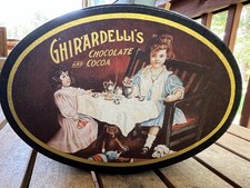 Vintage 1994 1990s Ghirardelli’s Chocolate Tin Shimmer Empty Box with Lid Can picture