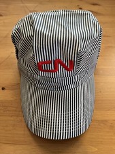 CN Railroad Engineer Train Hat Fersten Worldwide Pinstripe Snapback Cap picture