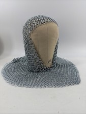 Chainmail Coif Medieval Knight Renaissance Armor Chain Mail Hood Viking - Large picture