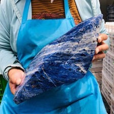 11.68LB Natural blue sodalite quartz crystal freeform specime mineral healing picture
