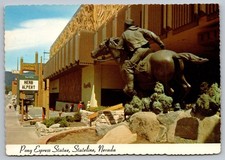 Stateline Lake Tahoe NV~Pony Express Statue~Harrah's Herb Alpert c1960s Postcard picture