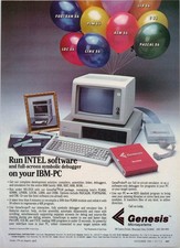Genesis Microsystems 1984 IBM-PC INTEL Software Print Ad Vintage picture