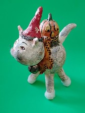 OOAK FOLK ART KRISNICK THOMAS PANETTA PRIMITIVE STYLE HALLOWEEN CAT SIGNED  picture