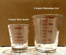 Generic - Either 4 oz Measuring GLASS Cup or 1 oz Shot Glass picture