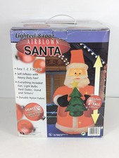 Vtg Gemmy Holiday Christmas Lighted Santa Claus 8ft Tall Yard Decoration 2003 picture
