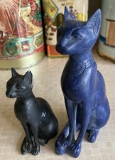 Two Egyptian Goddess Bast Figurines picture