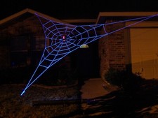 20 ft Almost Giant GlowWeb Rope Spider Web UV Glow Outdoor Halloween House Prop picture