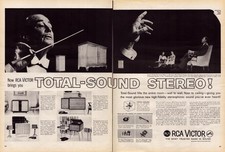 1960 RCA Victor Stereo TWO PAGE Print Ad Total Sound Classical Music Home System picture
