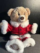 Build A Bear Workshop Teddy Bear Santa Claus Red Velvet Suit Christmas Plush picture