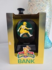 NEW Vintage 1994 MIGHTY MORPHIN POWER RANGERS YELLOW RANGER TRINI COIN BANK MMPR picture