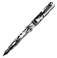Conklin Mark Twain Crescent Black & White Fountain Pen picture