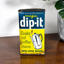 Vintage 1950’s Magic Dip-It Tin Rusty Spots Primitive Decor picture