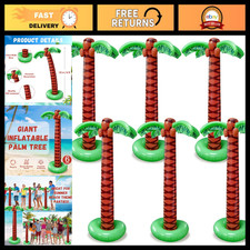 6 Pack Jumbo Inflatable Palm Trees 6 Ft Tropical Blow Up Décor for Parties picture