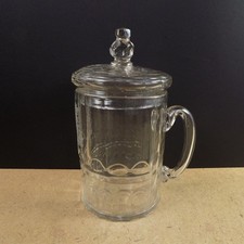 Antique Cut Crystal Glass Lidded Stein Engraved Griffin Germany Bohemian picture