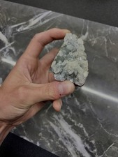 Diamond Apophyllite on Blue Chalcedony – Sparkling Zeolite Specimen 3.1oz picture