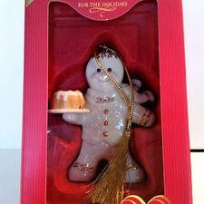 Lenox 2009 Gingerbread Man Holiday Spice Ornament DATED MINT IN BOX picture