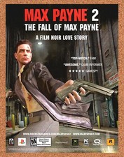 2004 Max Payne 2 The Fall Of Max Payne PS2 Original Advertisement / Promo v6 picture